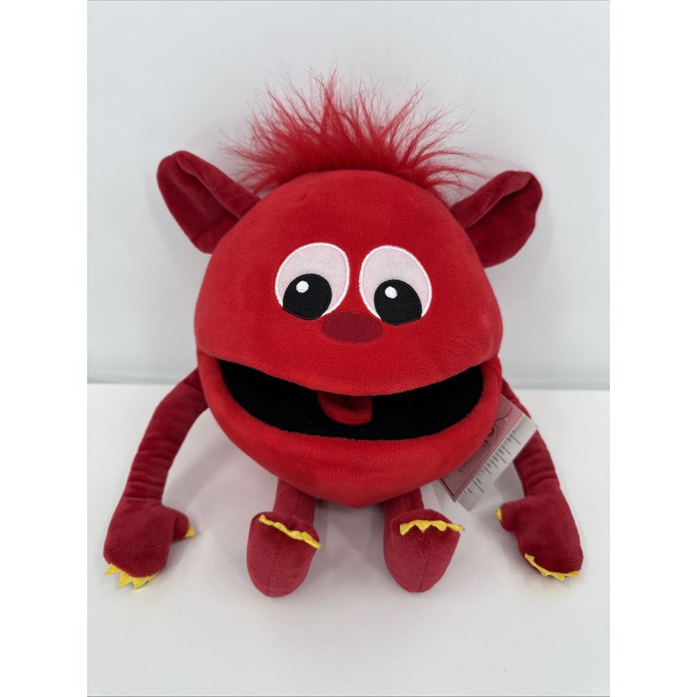 The Puppet Company Red Baby Monster Hand Puppet squeaker Big Mouth 12" NWT
